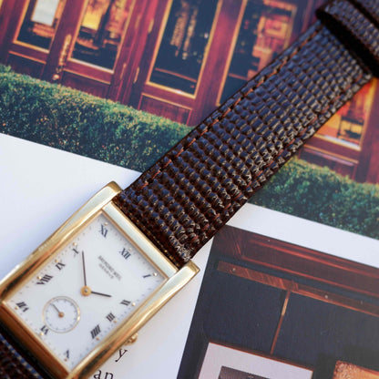 Vintage Raymond Weil Tank Dress Watch Golden White Roman Dial