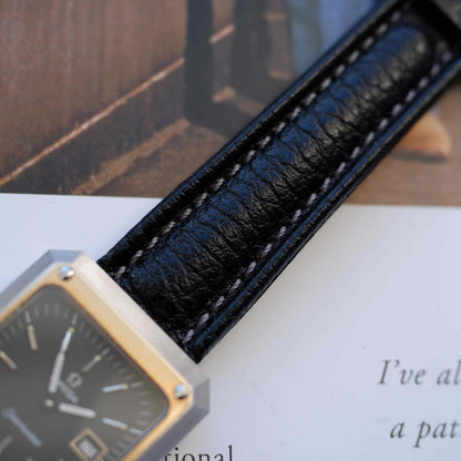 Vintage Omega Seamaster Mariner II 14k Gold Bezel Black Dial 70s Quartz – MINT