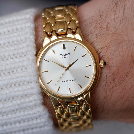 Vintage Casio Champagne Dial Gold Quartz from the 90s