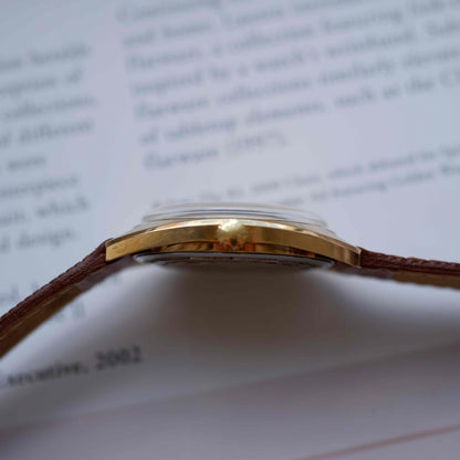 Vintage Longines Gold Tone Date Watch Champagne Dial 70s
