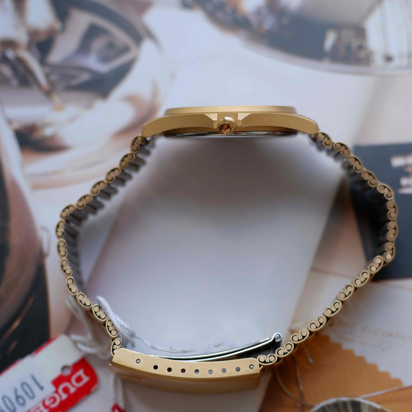 Vintage Dugena Golden 80s Champagne Dial with Date - NOS
