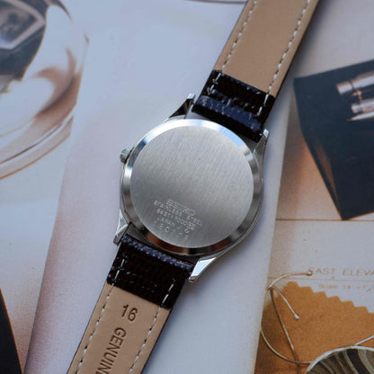 Vintage Seiko Dress Watch 90s Silver White Dial Quartz