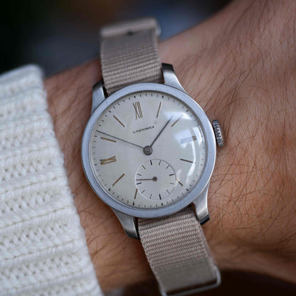 Vintage Longines 1945 Cal. 12.68N Calatrava Style Creamy Roman Dial