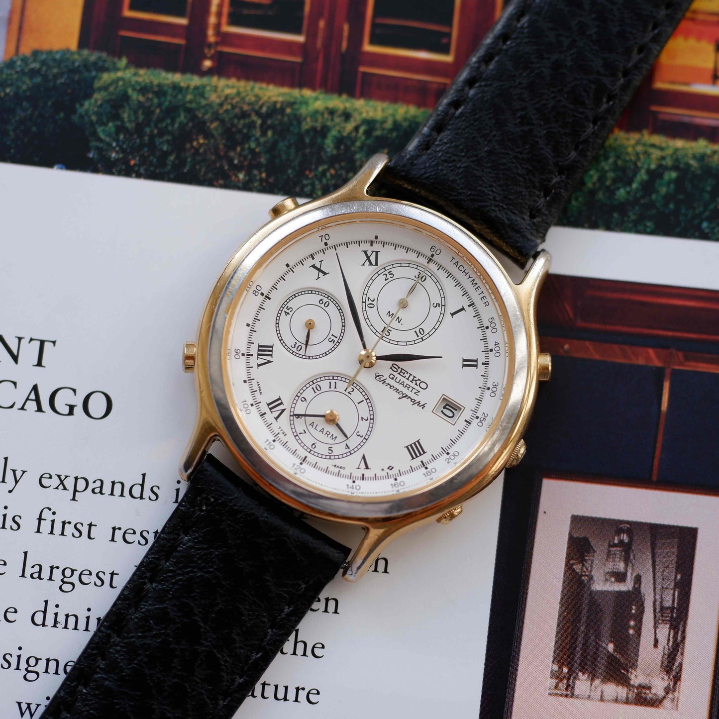 Vintage Seiko Chronograph Ref. 7T32.6A50 Alarm Quartz from the 80s