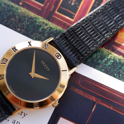 Vintage Gucci 3000.2.M Dress Watch 90s Gold Plated with Box