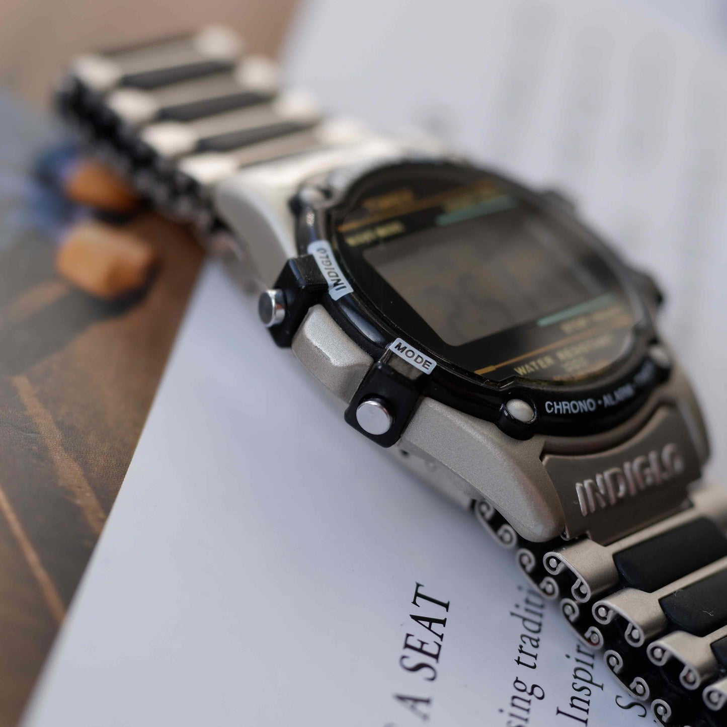 Vintage Timex Atlantis Indiglo 90s Digital Watch NOS