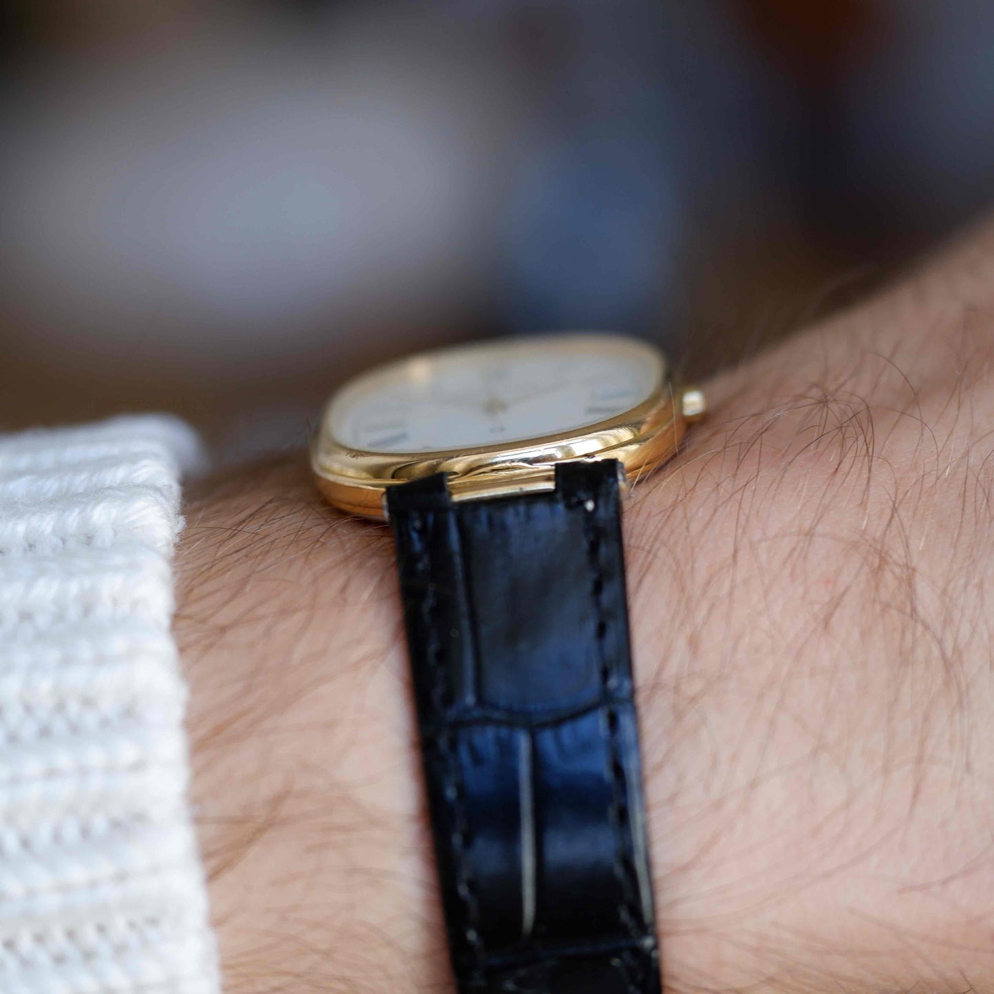 Vintage Certina Vendôme Lugs Watch 80s Gold Quartz Roman Dial
