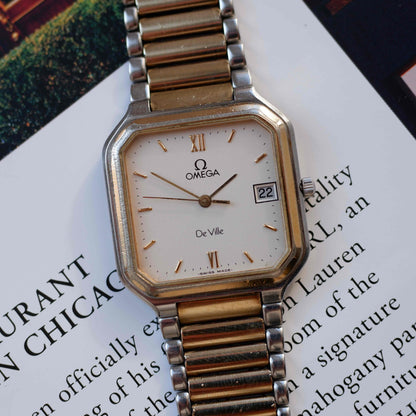 Vintage Omega DeVille Quartz from the 80s Two Tone
