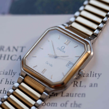 Vintage Omega DeVille Quartz from the 80s Two Tone