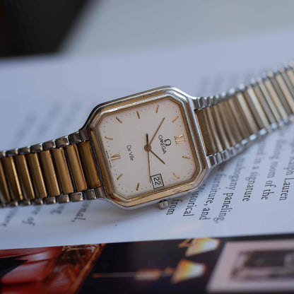 Vintage Omega DeVille Quartz from the 80s Two Tone