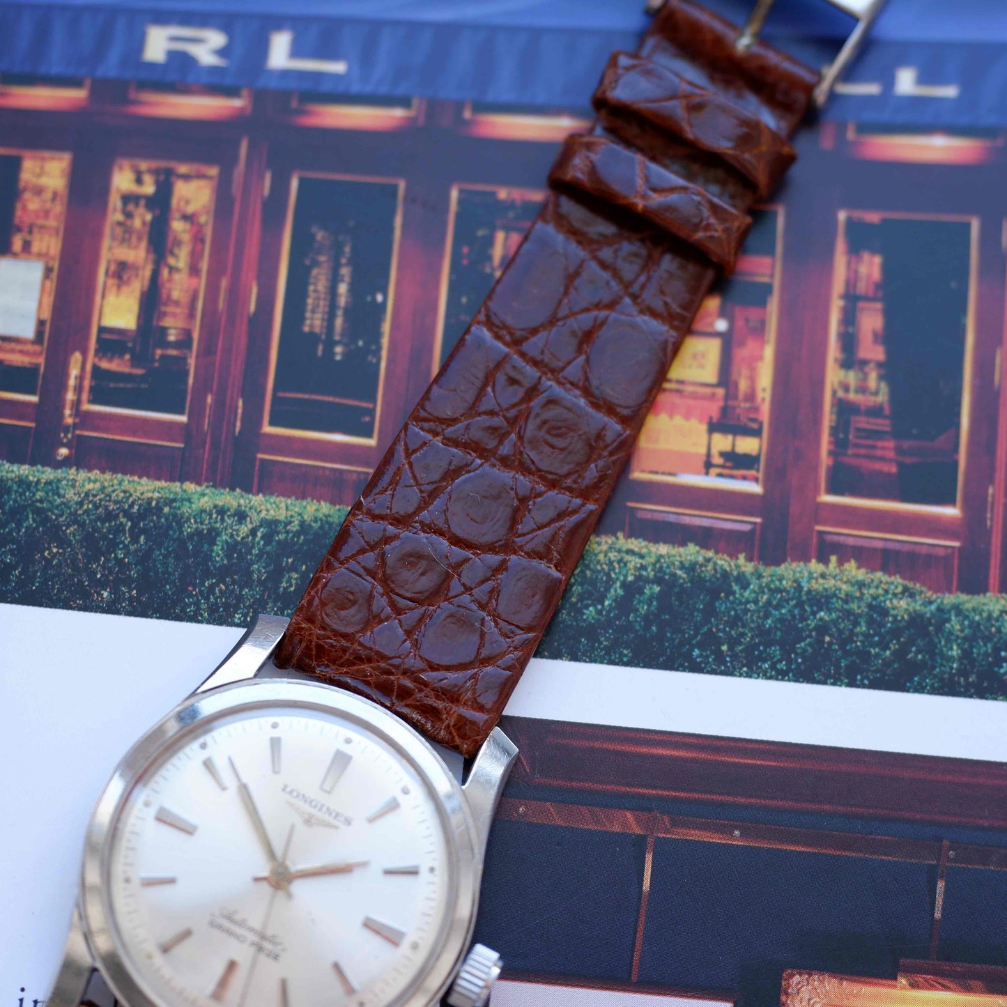 Vintage Longines Grand Prize Silver Sunburst Dial Automatic 60s