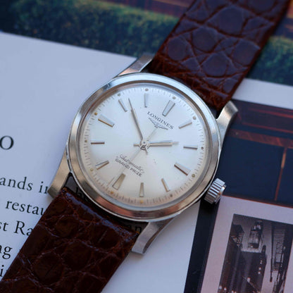 Vintage Longines Grand Prize Silver Sunburst Dial Automatic 60s