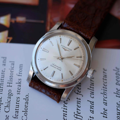 Vintage Longines Grand Prize Silver Sunburst Dial Automatic 60s