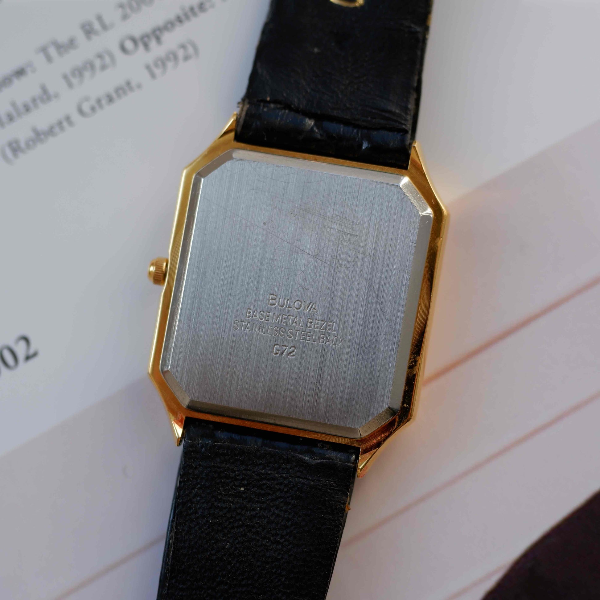 Vintage Bulova Tank Style Dress Watch 80s Golden Quartz Mint Phil & Phil's Vintage Bulova Tank Style Dress Watch 80s Golden Quartz Mint Phil & Phil's