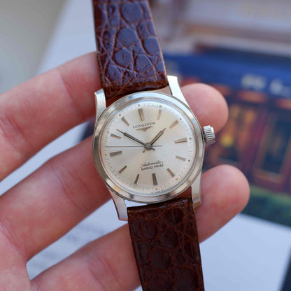 Vintage Longines Grand Prize Silver Sunburst Dial Automatic 60s