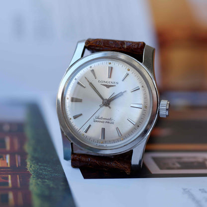 Vintage Longines Grand Prize Silver Sunburst Dial Automatic 60s