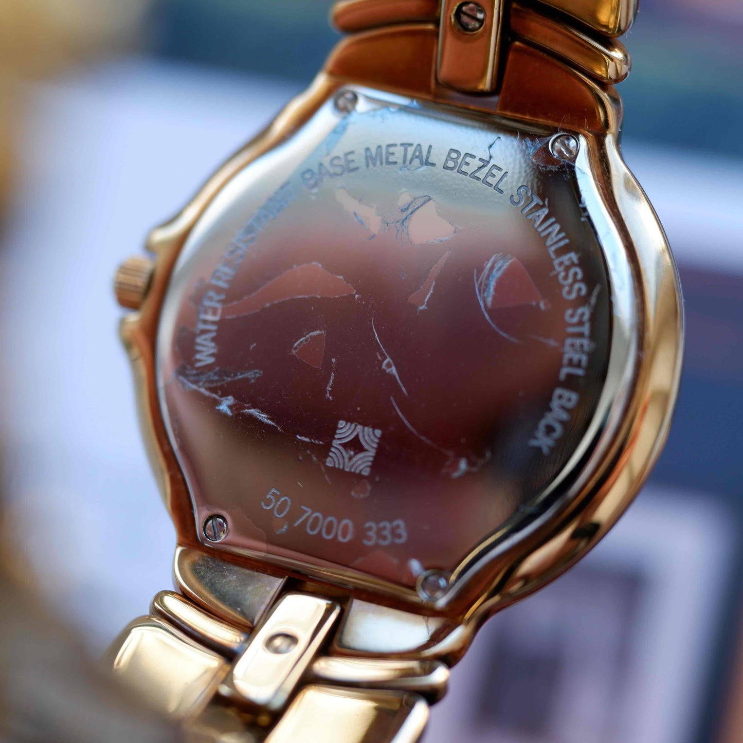 Vintage Zenith Acropolis 90s Golden Roman Guilloche Dial - NOS
