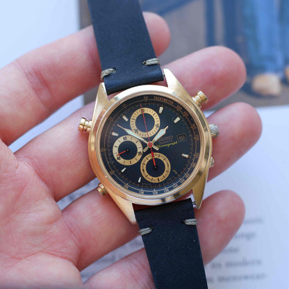 Vintage Seiko Chronograph Ref. 7T32.7A70 Alarm Quartz from the 80s