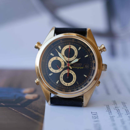 Vintage Seiko Chronograph Ref. 7T32.7A70 Alarm Quartz from the 80s