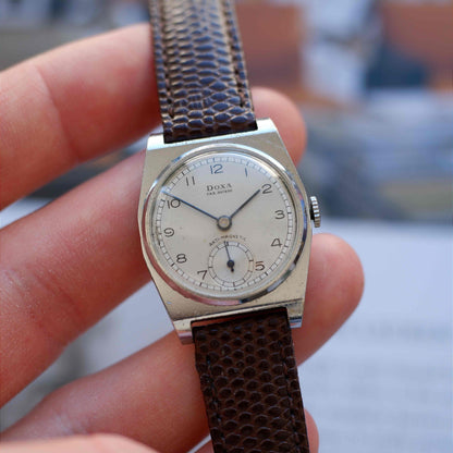 Vintage Doxa Anti-Magnetic Small Seconds 40s Silver Dial Mechanical