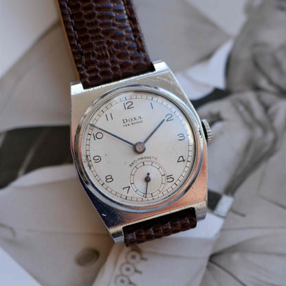 Vintage Doxa Anti-Magnetic Small Seconds 40s Silver Dial Mechanical