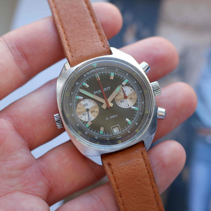 Vintage Poljot Chronograph Telemeter Dial 23 Jewels Mechanical 70s