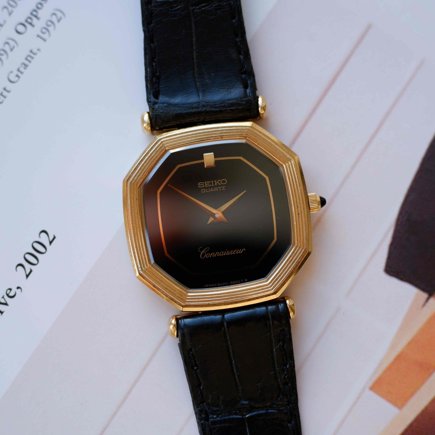 Vintage Seiko Connaisseur Octagon Watch Ref. 6020-5360 70s Mint