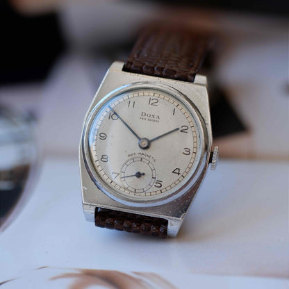 Vintage Doxa Anti-Magnetic Small Seconds 40s Silver Dial Mechanical