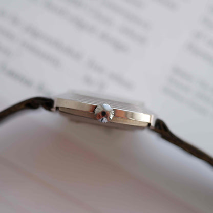 Vintage Gigandet Mechanical 70s Textured TV Case Green Dial Swiss Mint