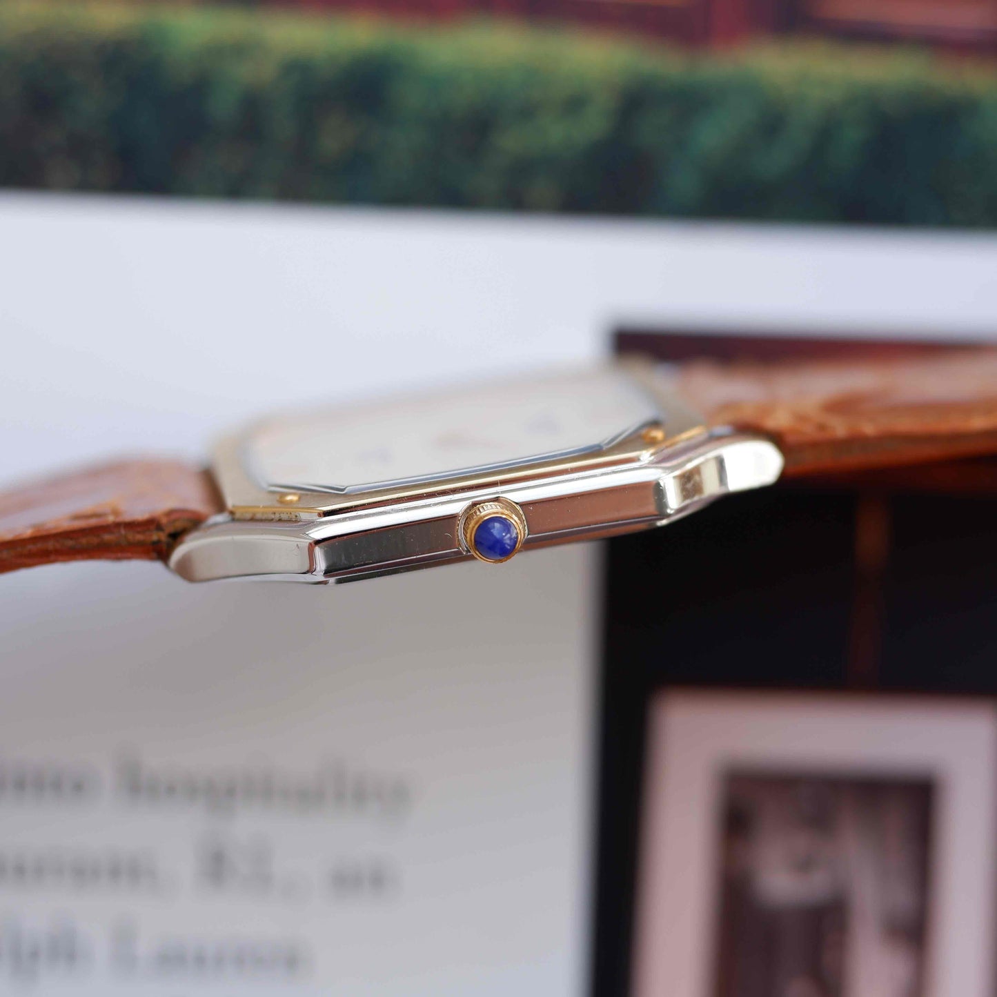 Vintage Bulova Longchamp 80s Sparkling Champagne Dial Octagonal Case NOS