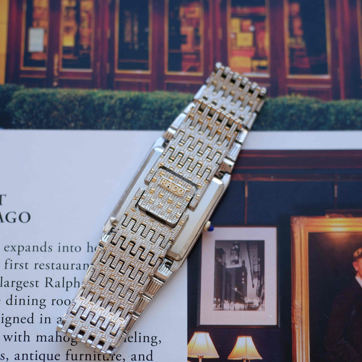 Vintage Rado Tank 80s Two-Tone Bamboo Bracelet Quartz – Ultra Rare