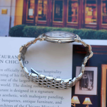 Vintage Maurice Lacroix 90s White Roman Dial Quartz Beads of Rice