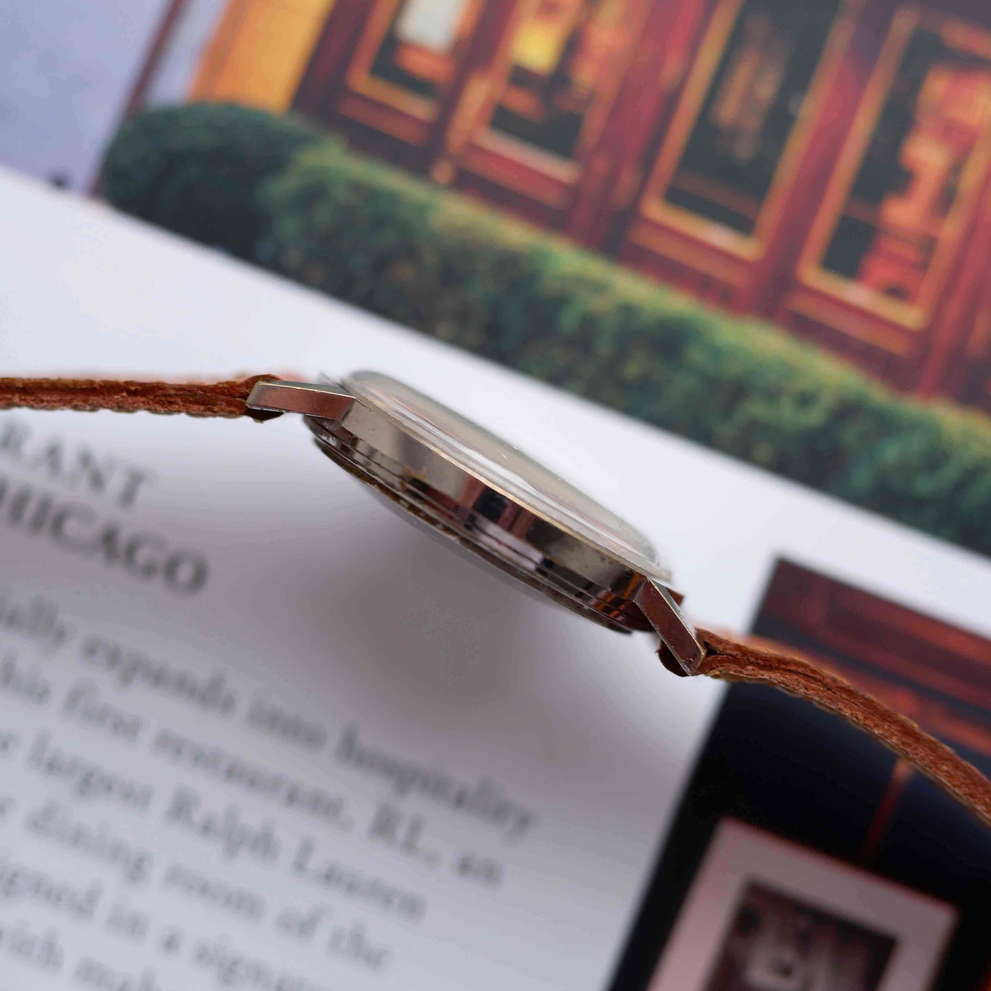 Vintage Alsi Suisse Automatic Watch 60s Sunburst Silver Dial Date