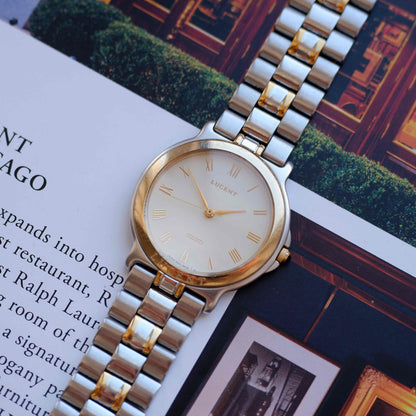 Vintage Seiko Lucent 90s Two-Tone White Roman Dial Quartz
