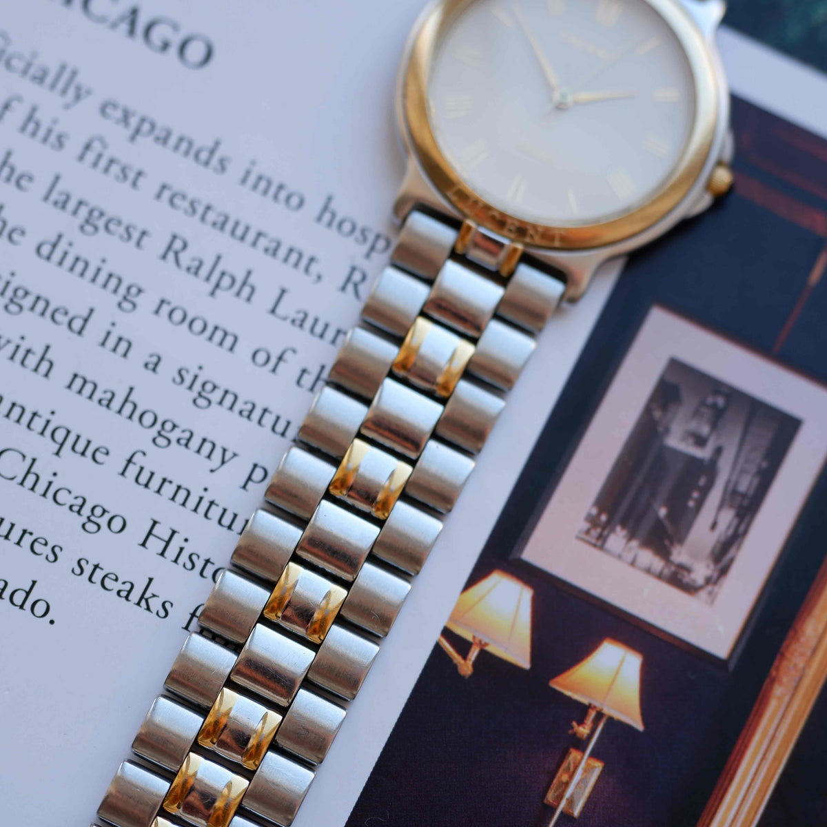 Vintage Seiko Lucent 90s Two-Tone White Roman Dial Quartz