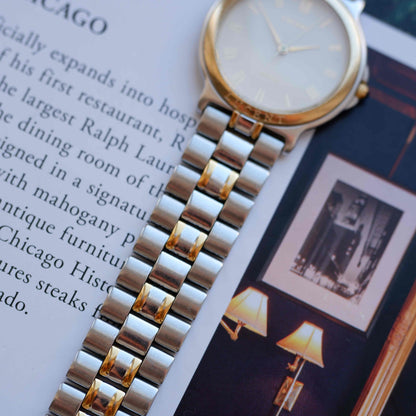 Vintage Seiko Lucent 90s Two-Tone White Roman Dial Quartz