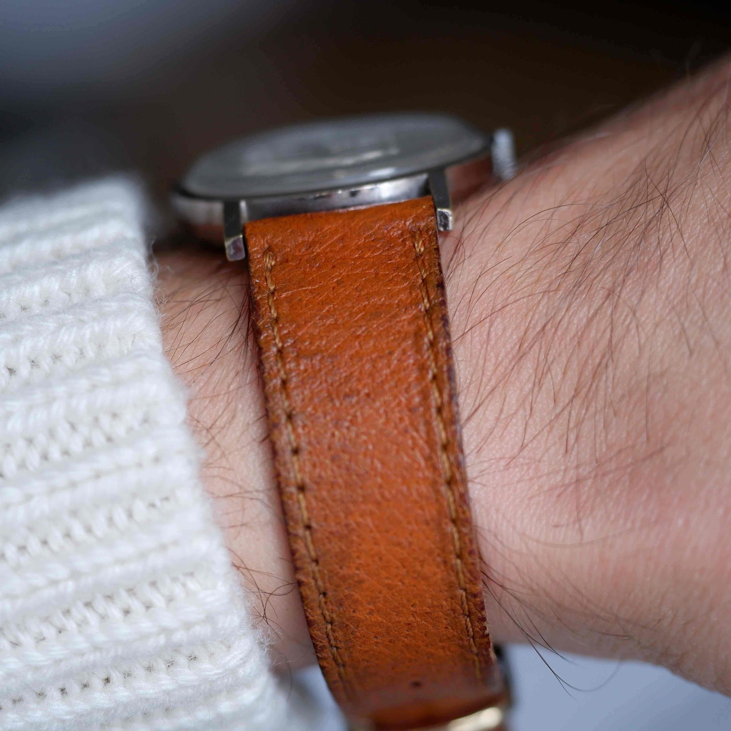 Vintage Alsi Suisse Automatic Watch 60s Sunburst Silver Dial Date