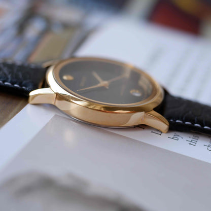 Vintage Orient Black Dial with Date Quartz from the 80s NOS