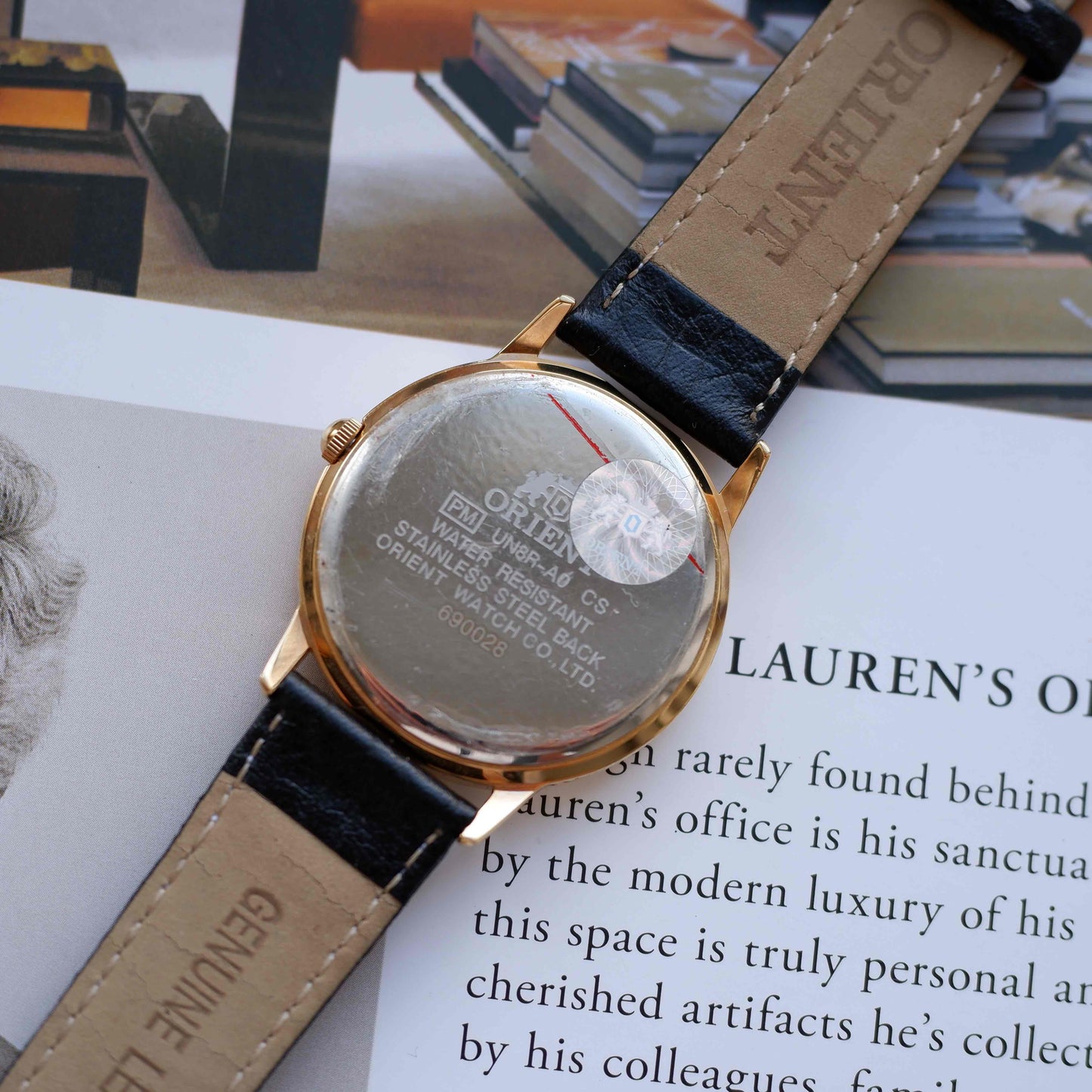 Vintage Orient Black Dial with Date Quartz from the 80s NOS