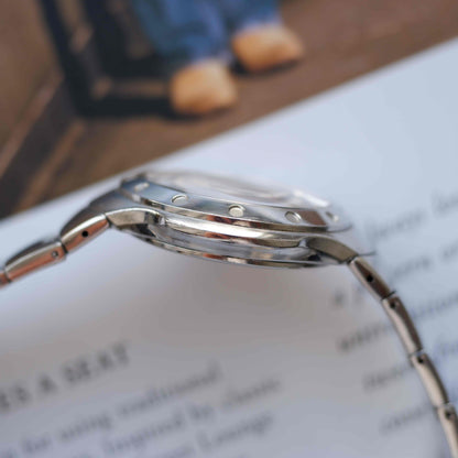 Vintage Seiko Premier Kinetic Auto Relay 100M Watch White Dial Japan