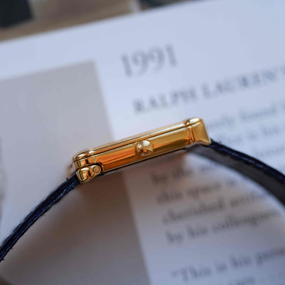 Vintage Cabouchon Tank Style 90s Art Deco Roman Dial Quartz