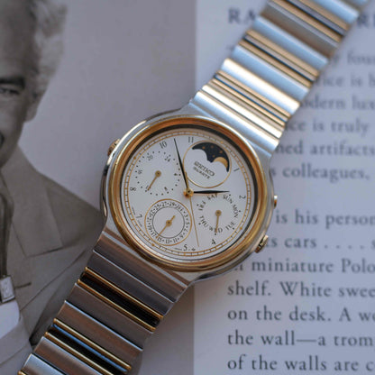 Vintage Seiko Ref. 7F39-6000 Two-Tone Day Date & Moon Phase
