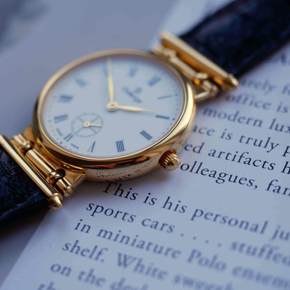 Vintage Challenger 90s White Roman Dial Breguet-Style Mechanical NOS