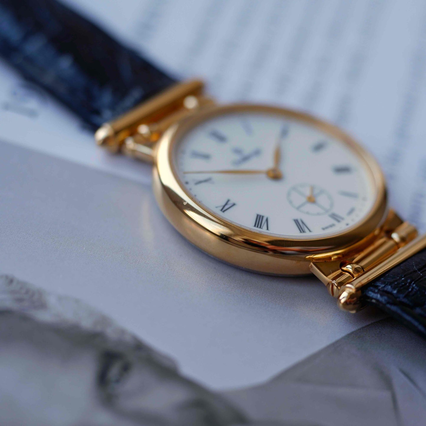 Vintage Challenger 90s White Roman Dial Breguet-Style Mechanical NOS