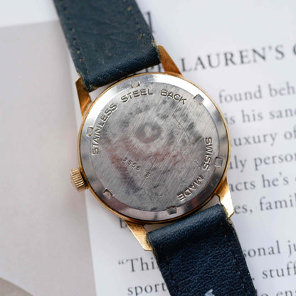 Vintage Rodania Sport Watch 60s Mechanical Golden Sunburst Dial