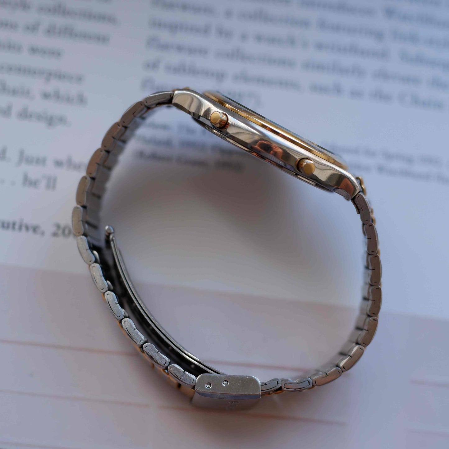 Vintage Seiko Chronograph Ref. 8M25-8030 Two-Tone Roman Dial 80s Quartz