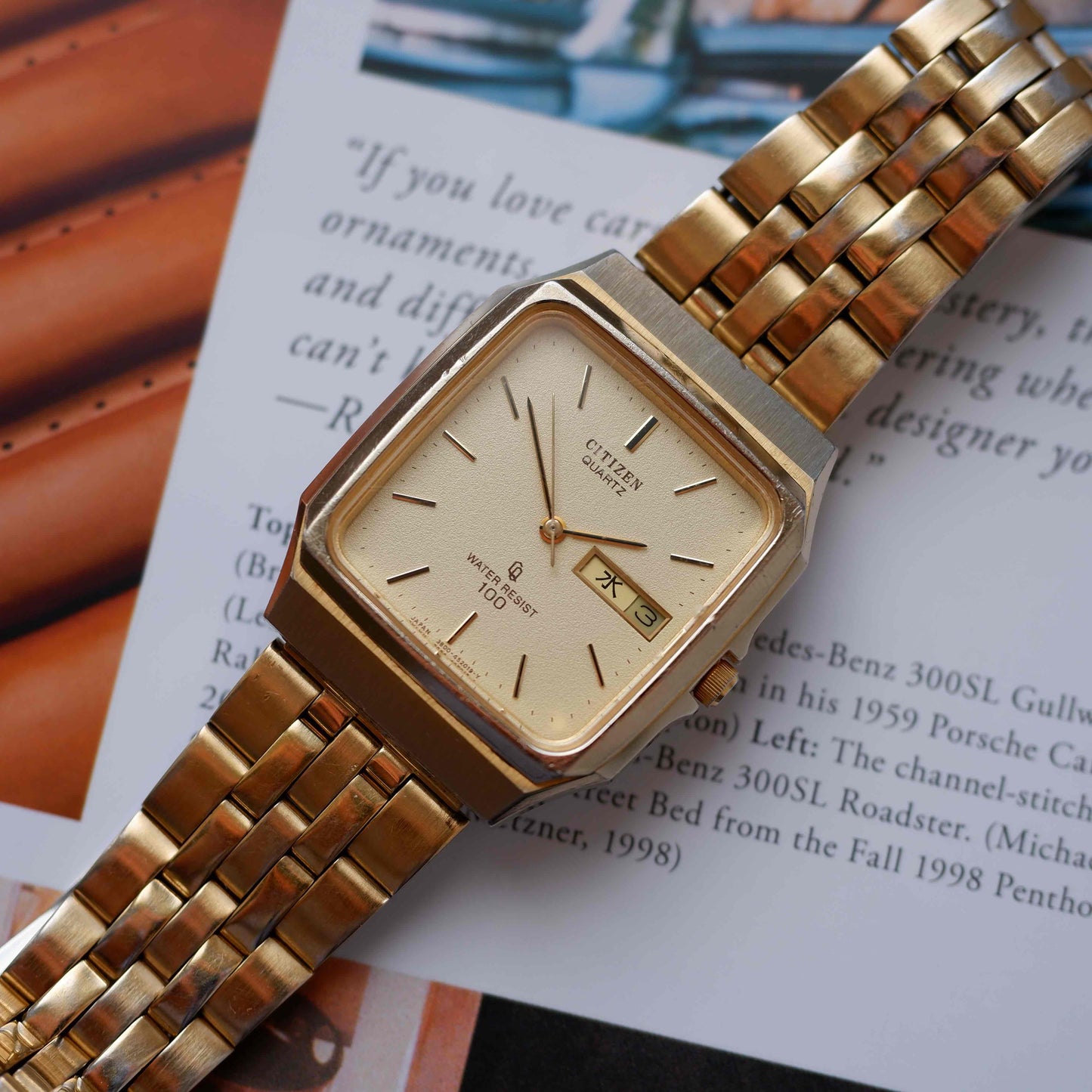 Vintage Citizen Day Date 80s Frosted Champagne Dial Japanese Market