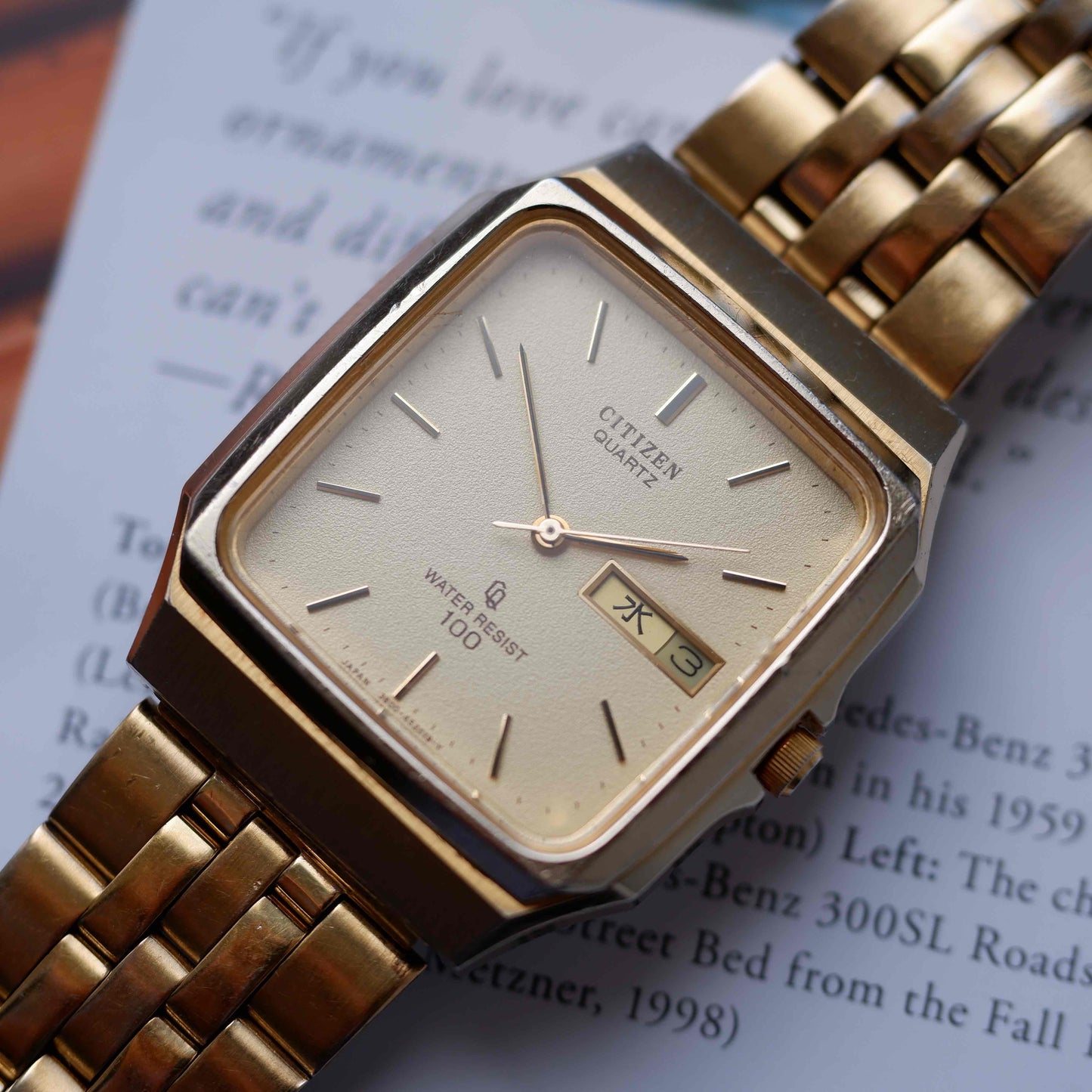 Vintage Citizen Day Date 80s Frosted Champagne Dial Japanese Market