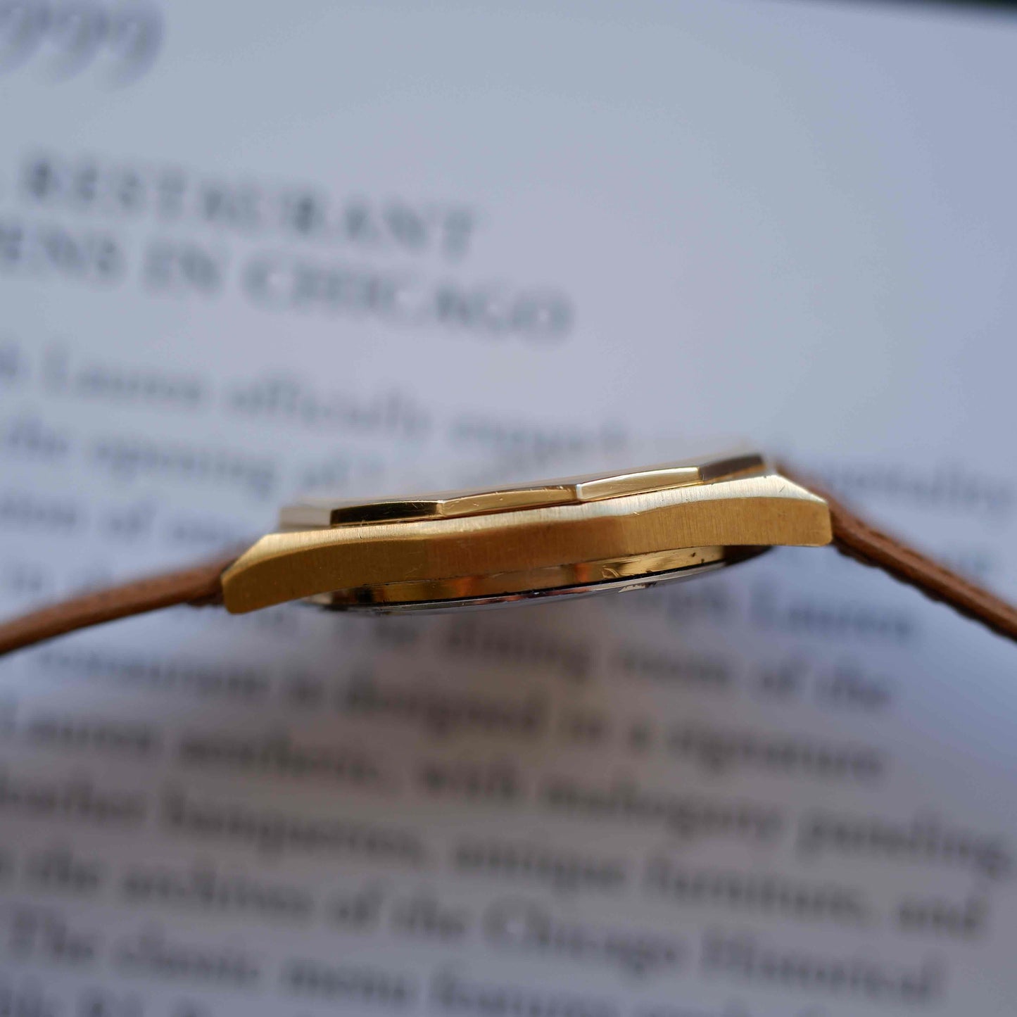 Vintage Buchera Watch 80s Gold Case Minimalist Swiss Quartz