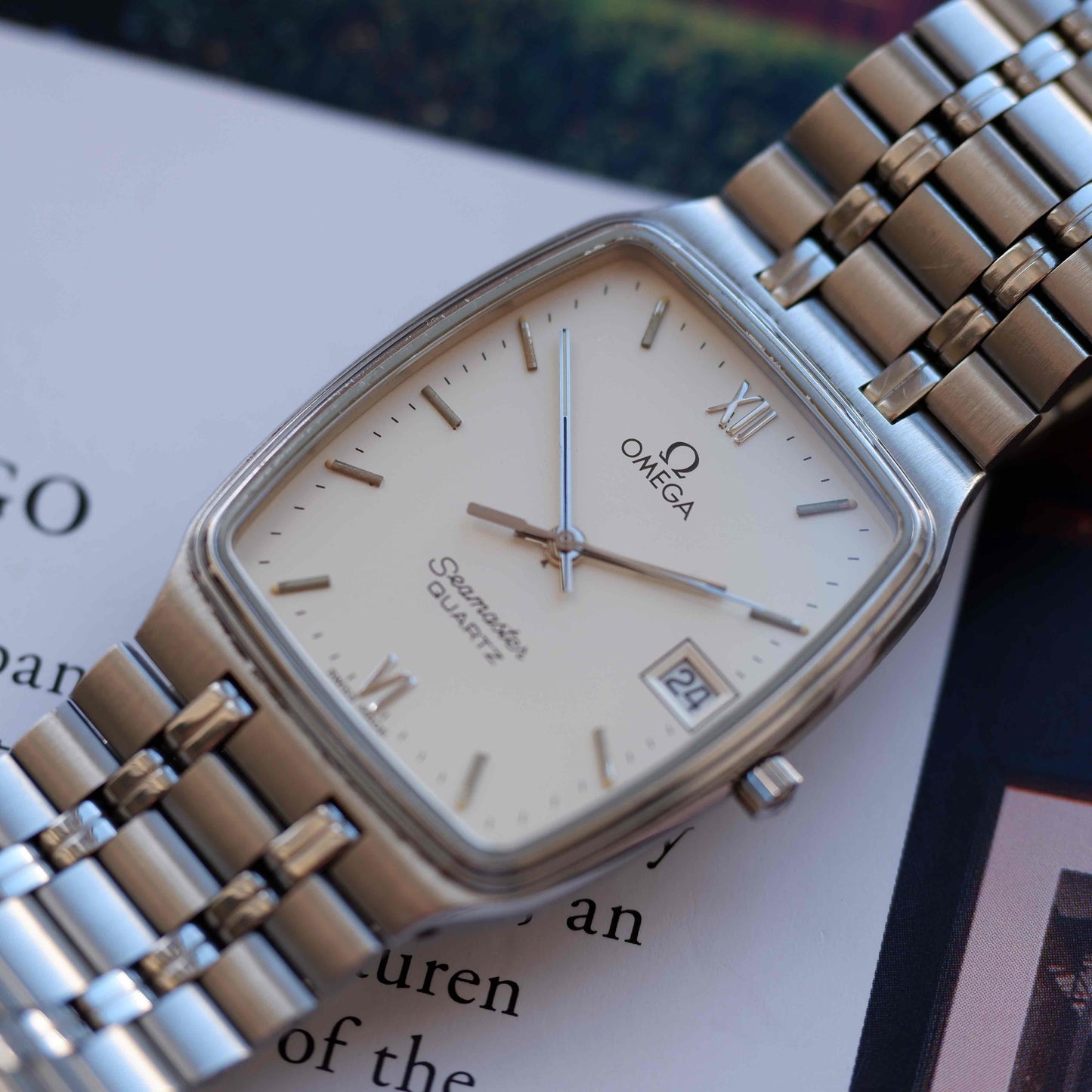 Vintage Omega Seamaster Ultra Thin White Dial Quartz from the 80s